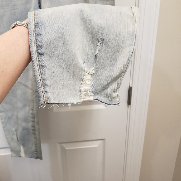 Indigo Rein, NWT, curvy high rise crop, button down distressed jeans SZ17 W32 - Picture 15 of 16